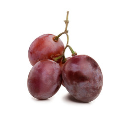 Ripe sweet grapes on white background