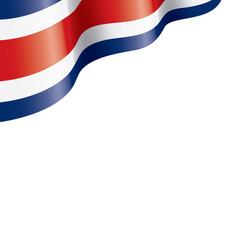 Costa Rica flag, vector illustration on a white background