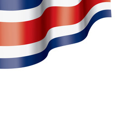 Costa Rica flag, vector illustration on a white background