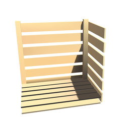 Wooden box for transporting goods. Pack of boards. Vector illustration.