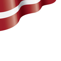 Latvia flag, vector illustration on a white background - obrazy, fototapety, plakaty