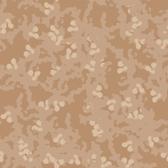 UFO military camouflage seamless pattern in different shades of beige and brown colors