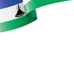 Lesotho flag, vector illustration on a white background