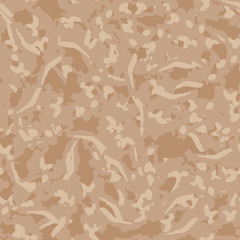UFO military camouflage seamless pattern in different shades of beige and brown colors