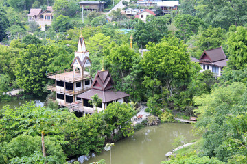 Thai architecture styled village settlements in Khao Kor, Phetchabun, Thailand.