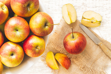 Apfel geschnitten