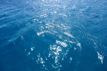 Beautiful view of water surface in blue sea