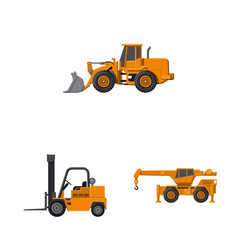 Vector illustration of build and construction icon. Set of build and machinery vector icon for stock.