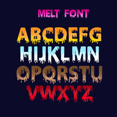 Obraz premium Melt font vector equipment