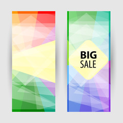 Set vertical banners with empty place for text. Abstract summer vector backgrounds. color banner templates for your projects.