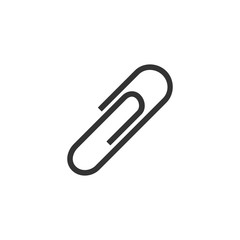 Paper clip. Icon Flat