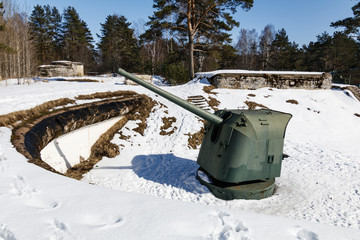 10-inch artillery, Fort Krasnaya Gorka, Leningrad region, Russia