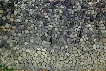 texture stone wall using gravel