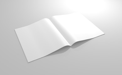 Mock up magazine on gray surface - 3D