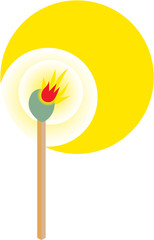 Burning match