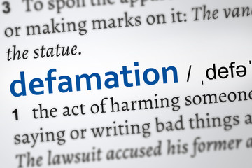 defamation definition word, vocabulary page - obrazy, fototapety, plakaty