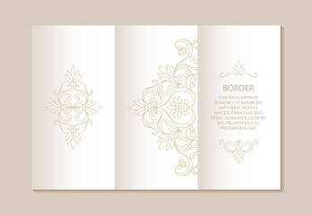 Lace decor for birthday and greeting card, wedding invitation,certificate.