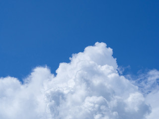 Blue sky with white clouds background.