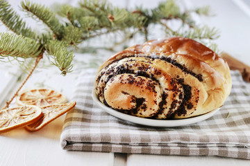 Christmas swedish poppy bun.
