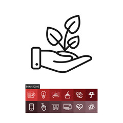 Ecology warming recycling vector icon