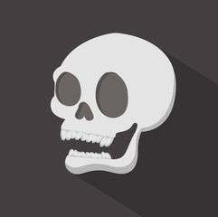 Head Skull with long shadow