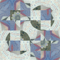 pastel blue card square mosaic
