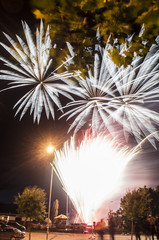 Detail from the biggest fireworks that lasted twenty-one minutes in Skopje