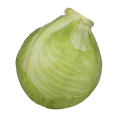 Fototapeta premium fresh green cabbage isolated on white background
