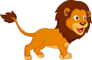 Cute lion cartoon Stock Vector