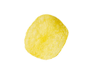 potato chips isolated on white background with clipping path