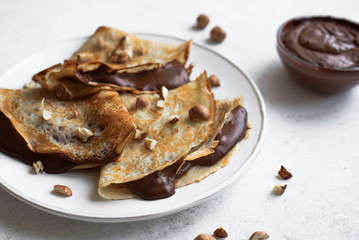 Crepes with chocolate