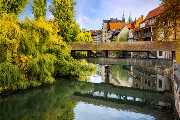 Nürnberg, Henkersbrücke über die Pegnitz. Franken, Deutschland © Massimo Santi