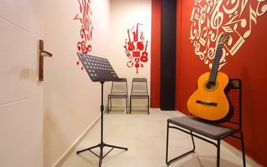Guitar Learning Room at the Music School