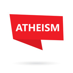 atheism word on a speach bubble- vector illustration