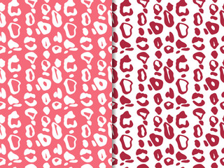 seamless abstract pattern with leopard spots print