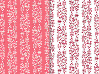 abstract floral seamless pattern with leaves