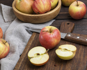 Fresh ripe red apples