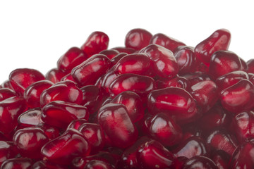 heap of berries of pomegranate isolated