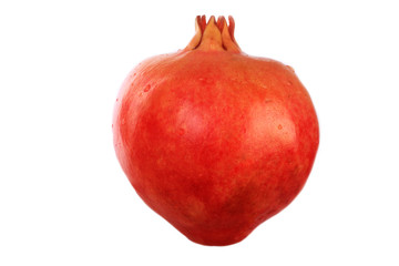 fresh red pomegranate isolated on white background