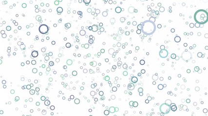 Abstract background animation with circles floating. Backdrop texture with fast motion.