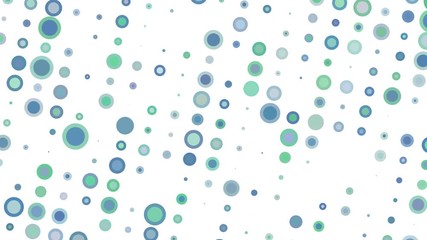 Circle shapes in moving pattern. Abstract bright background animation.