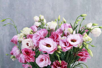 Pink eustoma (lisianthus) flowers