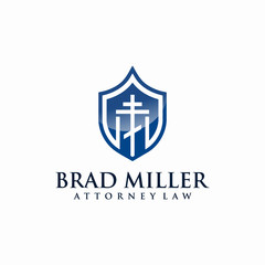 Brad Miller for Attorney Law logo design concept