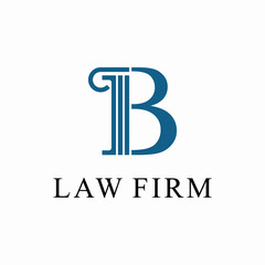 Initial B for law firm Logo design template