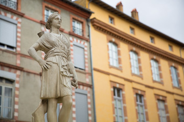 Obraz premium Fountain Saintes Scarbes in Toulouse France with Goddess Diana sculpture on top