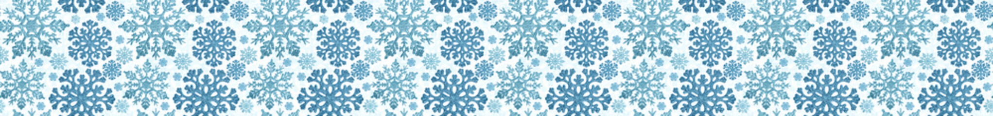 strip with blue snowflakes