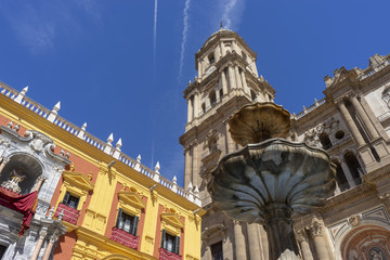 Fototapeta na wymiar Iglesia Catedral de la Encarnación de Málaga, Andalucía