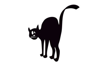 3D object, isolated - black cat