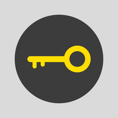 Key icon on gray background.