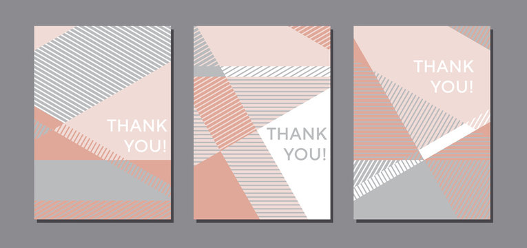 Simple striped geometric pattern element set